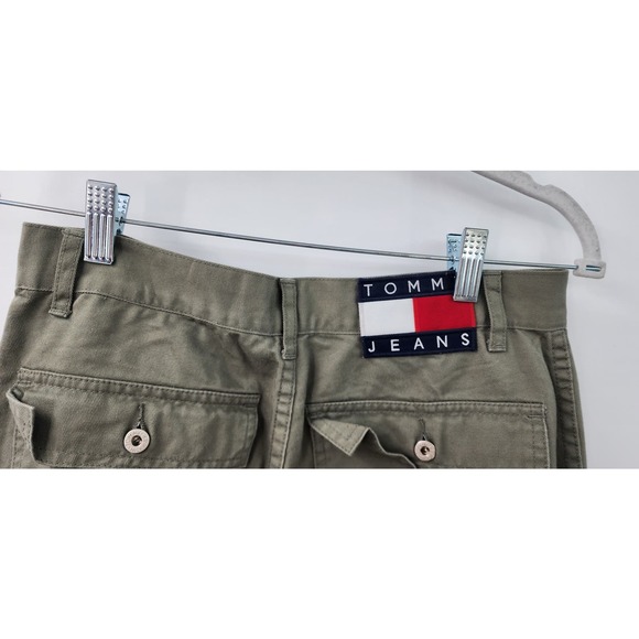 Vintage 90's Y2K Tommy Hilfiger Tommy Jeans Straight Bootcut Green Size 7 - Picture 3 of 10